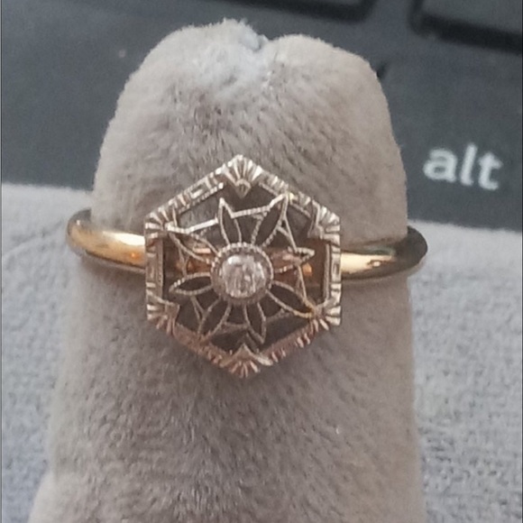 ANTIQUE Diamond Ring 4.5